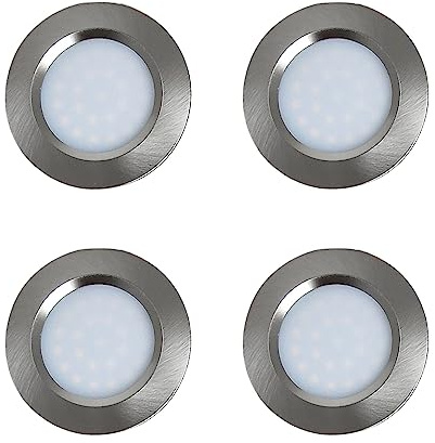 MARVIX 4 x LED 12V 24V Spot Lights Touch Switch Control Dimmable Caravan Motorhome Boat Campervan Recessed Downlights Warm White 3000k Lighting