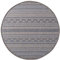 Taracarpet Outdoor Teppich Wetterfest Wohnzimmer Balkon Küchenteppich Flachgewebe Sisaloptik Muster Kelim blau 120x120 cm rund