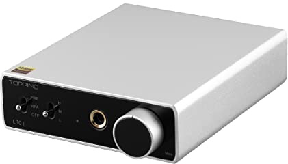 TOPPING Hörlursförstärkare L30II, NFCA-moduler, UHGF-teknik, 0,3 uV, ultralågt brus (silver)