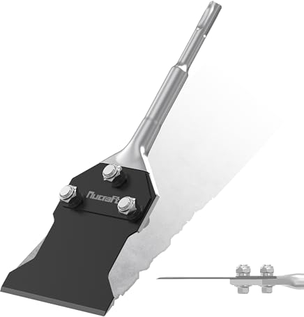 Nucraft SDS-Plus Spatula Chisel 4(250 x 100 mm), Floor Scraper for Removing Floor Adhesive, Carpet, Linoleum, Tile Adhesive, PVC Tiles