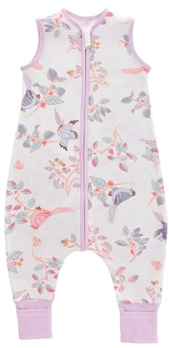 Chilsuessy Baby Sleeping Bag with Feet 1.5 TOG Baby Sleep Sack with Legs 100% Cotton Toddler Wearable Blanket Walker Sleep Sack Kids, 1.5 Tog/Magpie, 80cm/2-3 Years