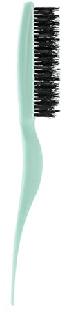 Cricket Amped Up Rubberized Teasing Hair Brush - Smoothing & Teasing Brush for Stylists, Women & Men - Ideal for Edge Styling & Sectioning, Nylon/Boar Bristles - Dr. Everything Will Be Alright, Mint