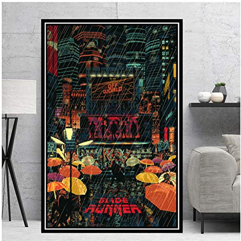 Poster con stampa Blade Runner cinematografica, idea regalo, pittura moderna a fumetti, tela artistica da parete, per soggiorno, decorazione per la casa, 50 x 70 cm, senza cornice