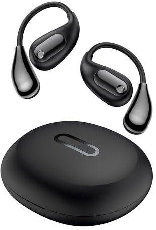 oraolo Auriculares Inalámbricos Deportivos, Auriculares Inalambricos Bluetooth Deporte 5.4, Cascos Inalambricos Bluetooth, IPX7 Impermeable,60H, Auriculare Oreja Abierta Sin Cable (Negro)