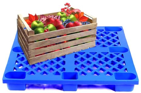 Vassoio per secchi di Vernice Industriale Blu - 5 Pezzi di vaschetta Anti-Goccia per stoccaggio e spedizione sicuri, Resistenti Griglie in plastica, Dimensioni 100x80x14 cm, perfette per sol