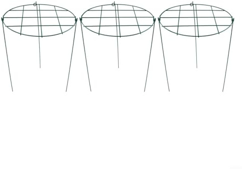 Confezione da 3 gabbie di supporto per piante rampicanti per piante da giardino, in metallo, per peonie, rose, pomodori, ortensie e fragole (tipo a griglia)