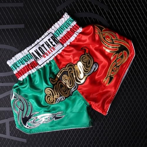 ZWEquipint Pantaloncini da kickboxing per bambini/adulti, eleganti pantaloni Muay Thai con comoda vita elastica e caratteristiche traspiranti