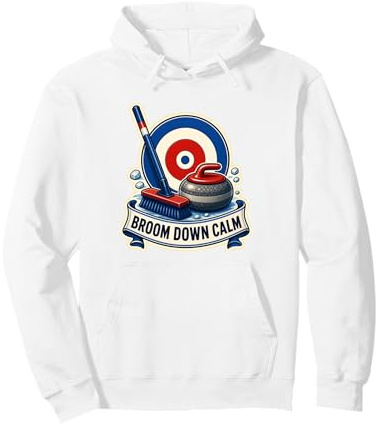 BROOM DOWN CALM Curling Pullover Hoodie