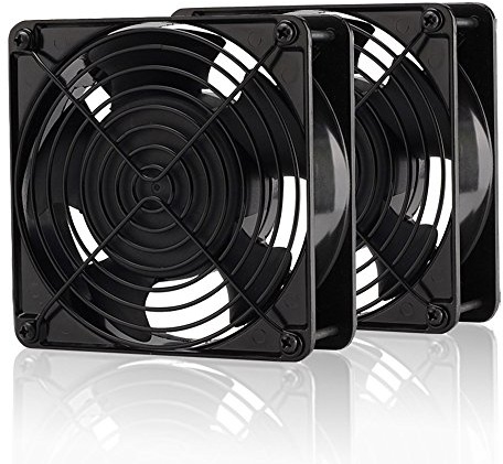 EZDIY-FAB 12cm 120mm 200CFM 4000RPM CPU Cooling Fan 12V DC 4-Pin Molex PC Computer High CFM Cooling Case Fan with Metal Finger Guard Grill for bitcoin mining/mining rig