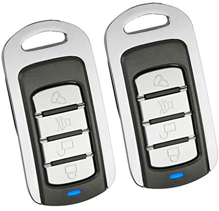 SGerste Paquete de 2 llaveros eléctricos universales con control remoto para puerta de garaje, puerta electrónica, sistema de alarma de coche, copia de seguridad de tus mandos a distancia, D, 6 x 3 x