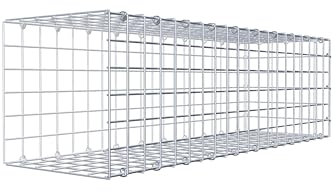 GABIONA Gabion de culture type 2 carré, maillage 5 x 5 cm, profondeur 30 cm, gabion 100 x 30 x 30 cm (L x H x P), anneau en C