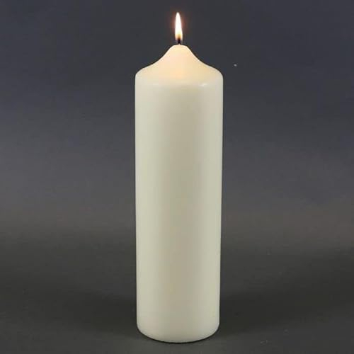 Marco Paul Stumpenkerzen, lange Brenndauer, 150 Stunden, Creme, Weiß, Groß, Kirchenkerze, Weihnachtsdekoration, Beleuchtung, Kerzenlicht, Taufkerze, Festliche Dekoration, Lange Kerzen, Hochzeit, Party