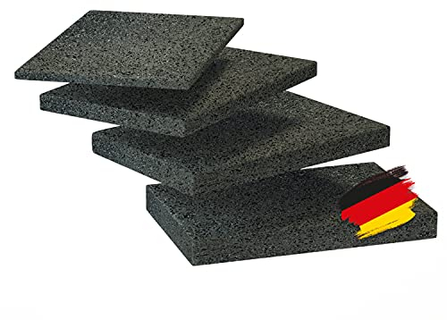 BAUHELD® Terrassenpads 90x60x 8mm [80 Stück] Hochwertige Bautenschutzmatte aus Gummi-Granulat [Made in Germany] Als Unterleg-Platten für Terrassenfliesen, WPC Terrassen-Dielen, Stelzlager, Balkon