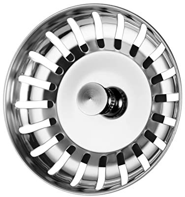 Ainiv Spülbecken Siebkörbchenr, Ø80mm Waschbeckenstöpsel,Anti Clogging Sieb Waschbeckenstöpsel, Drain Filter Sink Drain Plug Stopper mit Korb für Waschbecken, Küche Blanco Spülen,Siebkorbventil