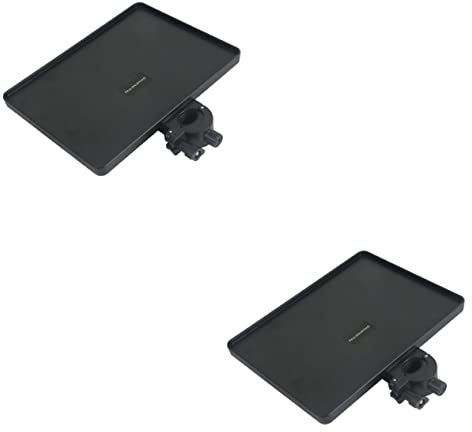 Mikinona Adjustable Clamp-on Sound Card Tray with Raised Edges for Microphone Stand Music Stand Accessory Holds Phones Tablets up to 6.60Lbs 8.66X6.50X3.94In