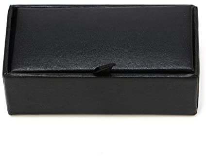 Generic Scatola per gemelli, nera, in ecopelle, per uomini e donne