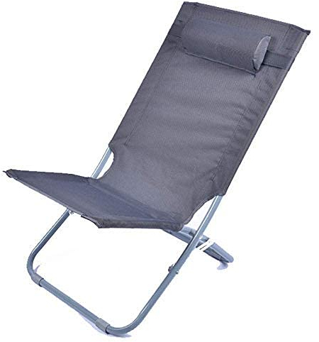 KOOFUR Lettino reclinabile Leggero, Lettino ricreativo Regolabile, Lettino da Giardino, Lettino a Tre Gambe con Telaio in Alluminio, Materasso Spesso 5 cm, Cuscino Rimovibile, p