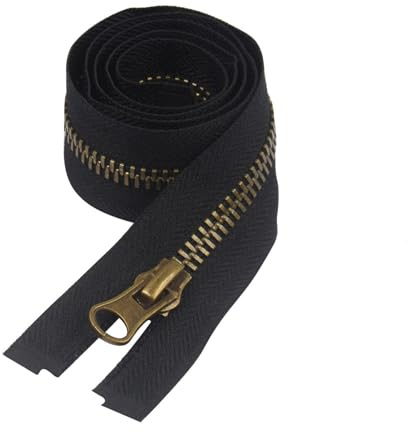 KINHARD Cerniere Lampo per Giubbotti, 70 cm #8 Cerniere Lampo Divisibili, Ottone Chiusura Lampo Metallo, Cerniera a Divisibile, per Zaini, Giacche e Cappotti