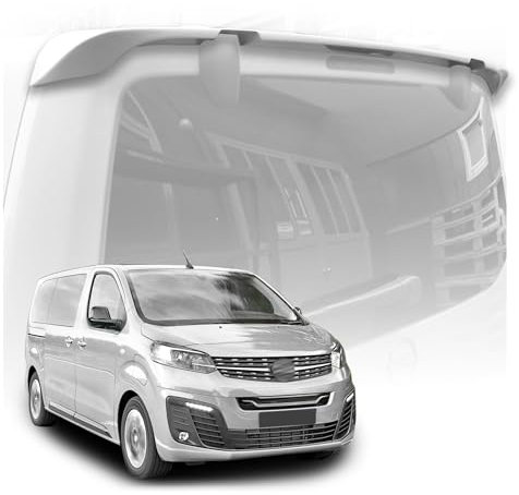 CHROMEMASTER | Becquet de Toit ; Becquet Arrière Compatible avec Peugeot Traveller 2016+; Accessoires Auto - Spoiler pour Voiture; Polyuréthane; pour la Peinture; Méthode de Montage : Colle | Tuning