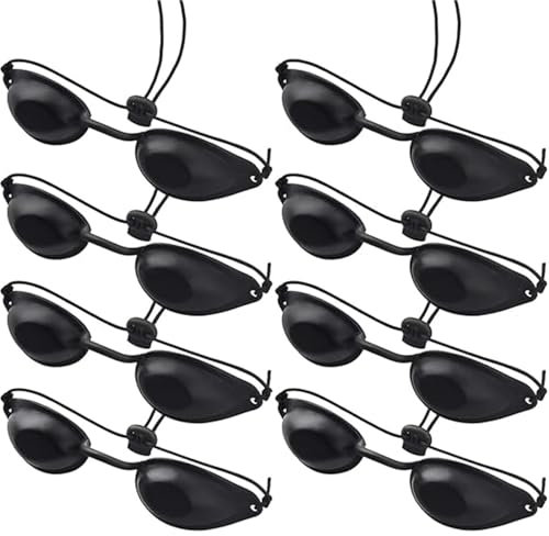 FGAQLUK 8 Pezzi Occhiali da Sole, Occhiali di Sicurezza UV Occhiali di Sicurezza Regolabili Occhiali di Sicurezza Affidabili per Solarium A Infrarossi per Lettini Abbronzanti, Cabine Abbronzanti