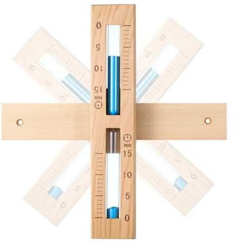 Reloj de arena para sauna de 15 minutos, reloj de arena para sauna, reloj de arena de cedro rojo de 15 minutos con arena azul, reloj de arena de madera resistente al calor, accesorio para sauna y sala
