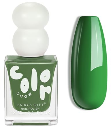 Nail Varnish,Green Nail Polish,Quick Dry Nail Varnish,Breathable Green Nail Polish Long Lasting Nail Gel No Need Baking Polishes for Women