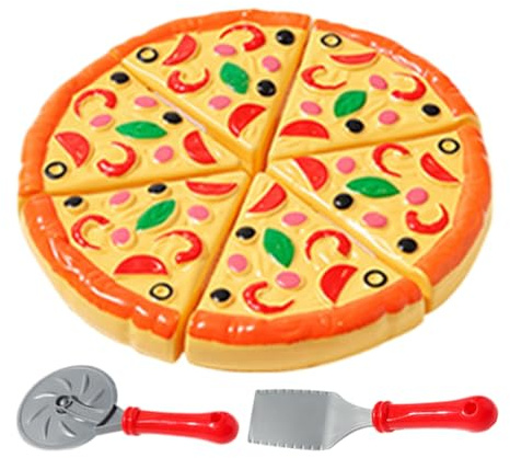 Kids Pizza Playset - Fingta Giocattolo Da Taglio Alimentare, Set Di Cucina Educativa, Gioco Di Ruolo Da Cucina Interattivo Giocattolo Pizza | Regalo Per Bambini Che Imparano Il Coordinamento Degli