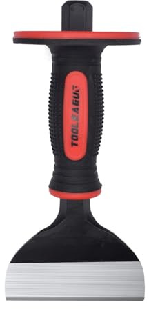 TOOLEAGUE Heavy Duty Masonry Chisel,8 inches Brick Chisel with Hand Protection（1Pc)