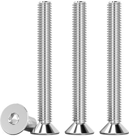 Drenky Viti a Testa Svasata M5 Filettatura Completa DIN 7991 / ISO 10642 Bullone Meccanico Argento in Acciaio Inox A2 V2A (25 Pezzi, M5 x 50mm)