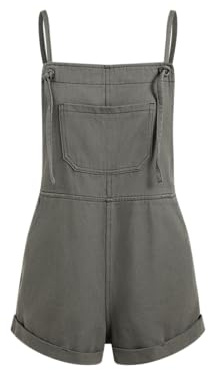 CIDER Overall Shorts For Women Jean Denim Rompers Adjustable Strap Loose Fit Overalls Summer Casual Outfits with Pockets