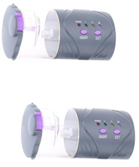 BESPORTBLE 2 Stück Automatische Futterspender Fischfutterspender Geplante Fütterung 12/24-stunden-timer Futterspender Für Aquarium-Design Keine Batterie Im Lieferumfang Enthalten