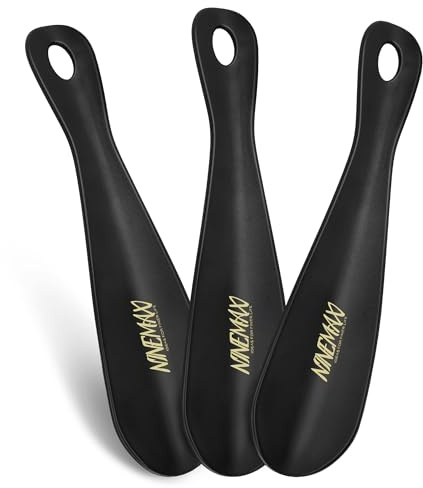 NINEMAX Calzascarpe Corto Plastica, Calza Scarpe Piccolo Da Viaggio, 7.5inch Calzante Per Scarpe Resistente Portatile per Bambini Uomo Donne (3 Pezzi)