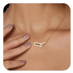 LXONTSG Collier Femme Or, 1 Pièce Collier Pendentif Or, Necklace Gold, Necklace Bijoux, Réglable, Accessoires de Vêtements, avec Strass et Doré à Pendentif, Bijoux pour Filles et Femmes