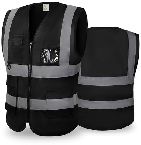 Hi Vis Vests for Women Men High Visibility Reflective Safety Vests Breathable With Pocket Zipper for Build Oudoor Work Meet ANSI/ISEA Standard