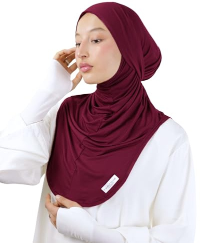 Hijab à enfiler Bambou A-3 (Burgundy)