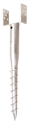 Aqbau® U support de poteau 140 mm à visser, douille au sol vissable, douille vissable, douilles au sol à enfoncer, douille au sol vissable, ancre au sol, piquet de terre, ancre de poteau
