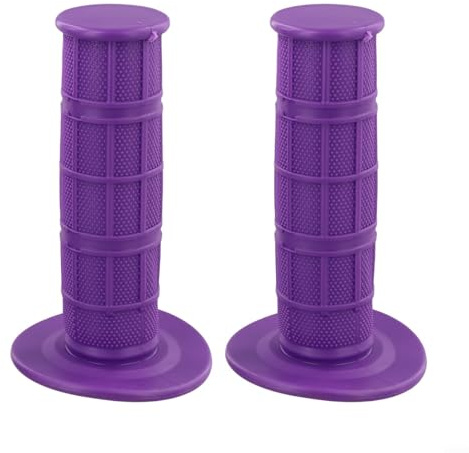 Yhenlovtt Manopole in silicone per moto, 22 mm, antiscivolo, di ricambio per manubrio scooter, colore rosso, compatibili con la maggior parte delle moto ed Elec(viola)