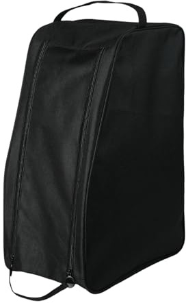 AsrMyjcx Borsa Porta Stivali, Organizer per Scarponi Da Equitazione, Zaino Porta Scarpe a Gambale Lungo in Tessuto Oxford Leggero con Cerniera per Escursionism, Nero