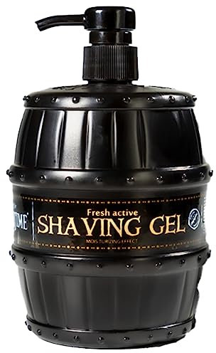 BARBERTIME Rasiergel | Fresh Active | nicht schäumend | feuchtigkeitsspendende Wirkung | Gold 1000 ml