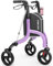 HOMLAND Rollator mit 3 Rädern für Senioren, faltbarer mit Gehstock und Becherhalter, leichter Dreirad-Rollator höhenverstellbar für Senioren