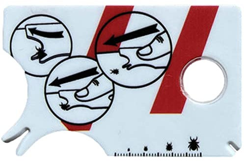Zeckenkarte Für Menschen, Zeckenentferner, Tick Card, Zecken Waagenkarte Mit Lupe, Schnelle Reinigung Von Zecken Zeckenkarte Für Menschen Kinder Hunde Katzen, 8,5 X 5,4 X 0,1 cm
