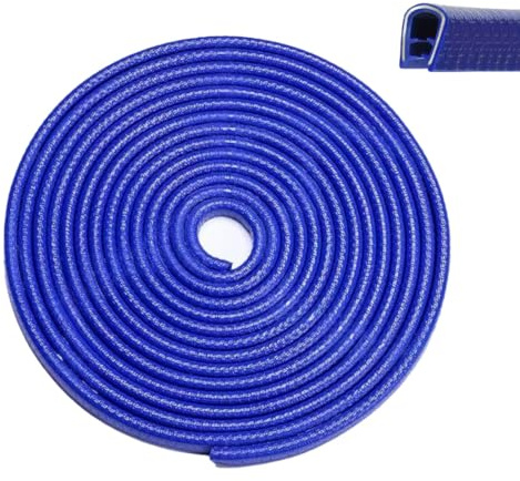 Protection des Bords de Porte de Voiture,16.4 Ft (5M) Bordure Universelle en Caoutchouc en Forme de U,Protecteur de Bord de Porte de Voiture,Bordure Automobile,pour Voitures,Fourgon,SUV (Bleu)