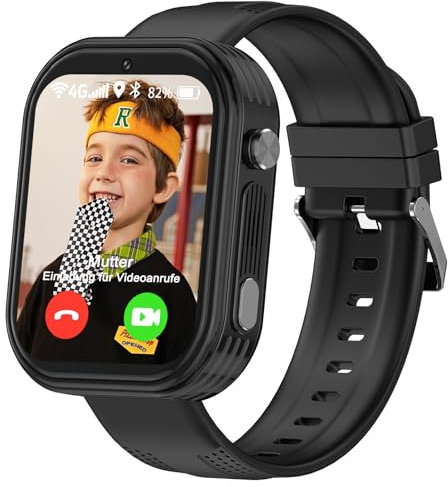 clleylise Smartwatch Kinder, Newly Upgraded Smartwatch Kinder mit GPS, Telefon, Videoanruf, Voice Chat, SOS, Schulmodus, Schrittzähler, Wecker, Kinderuhr für Mädchen und Jungen 4-18 Jahren