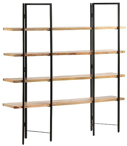 ShGaxin Hylla med 4 nivåer, bokhylla, bokhylla, bokhylla, trapphylla, rumshyllor, möbelhyllor, massivt trä med handtag 160 x 35 x 160 cm