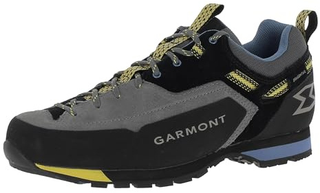 GARMONT Dragontail LT Evo, scarpe da uomo traspiranti e stabili, con fodera interna in rete e suola antiscivolo | Scarpe da trekking | Scarpe da arrampicata, December Grey Lemon Yellow, 47.5 EU