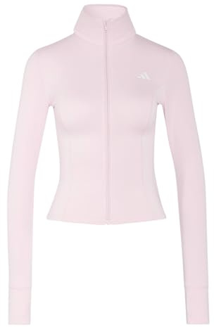 adidas Damen Workout Essentials Zip Through Jacket, Clear Pink, L