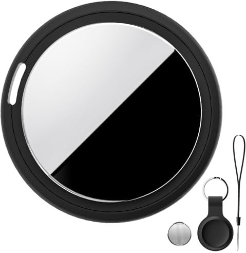 Bnlei Traceur d'objets Air Tracker Tag Compatible Apple Localiser | Find My pour Clés, Portefeuille, Bagages, Voiture, Animaux de Compagnie Chiens et Chats- iOS Uniquement (Noir Graphite, 1-Pack)