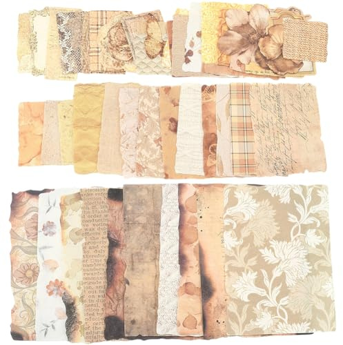 SOFPLATE 50 Stile 100 Fogli di Carta per Scrapbooking Carta da Cancelleria Collage Carta Sfusa Estetica Floreale Vintage Europea Stili Assortiti Fogli per Collage Fai da Te Artigianato Dia
