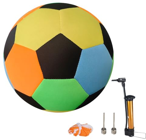 Jonuin Palla da Calcio Silenziosa Taglia 4 per Bambini, Pallone Da Calcio Morbido e Sicuro, Palla da Allenamento indoor con Pompa e Rete da Trasporto - Ideale per Allenare Dribbling e Giocoleria