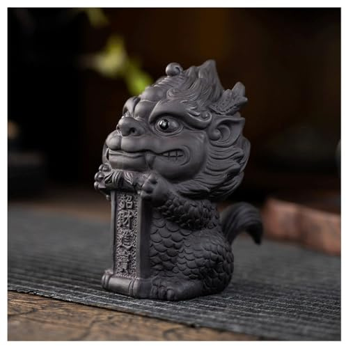 Desk Pets Purple Clay Pottery Tea Pet, Kirin Tea Pet Ornaments, Light Luxury Tea Table, Tea Table Ornaments, Tea Toys And Tea Sets Tea Pet(C)